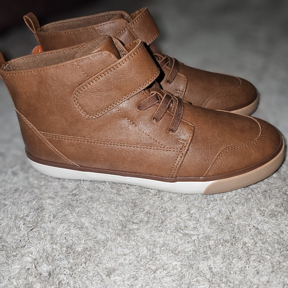 New Boys Casual Hi Top Sneakers Shoes Size 6 Youth Stretch Laces No Tie Slip On - Picture 11 of 12